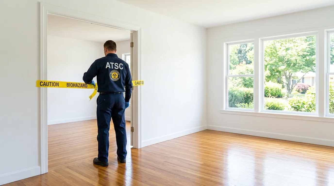 Certified biohazard cleanup crew performing Crime Scene Cleanup in Riverside